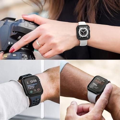 12 Pack 46mm Watch Case with Tempered Glass Screen Protector Scratch-Resistant