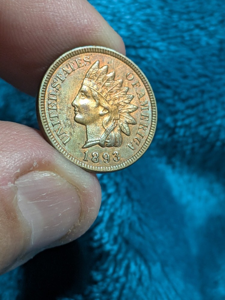 1893 Indian Head Cent - BU Unc Very Sharp From Collection