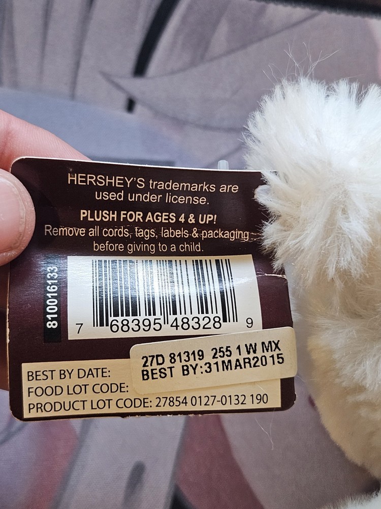 Hershey's Plush Bear White Candy & Nuts Original 2015 Advertising