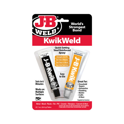 J-B Weld 8276 KwikWeld Fast Bonding Epoxy, 2 oz. Total - Quantity 6