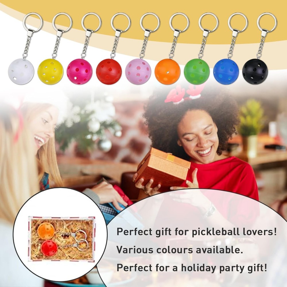 Pickleball Keychains - Mini Ornaments for Lovers 9-pack