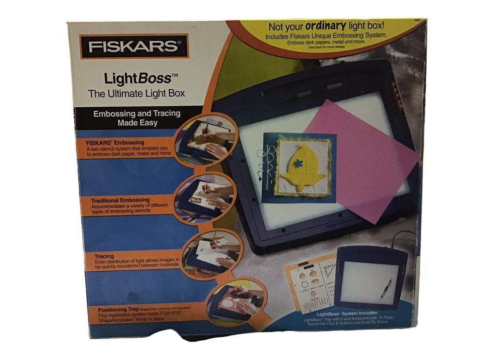 FISKARS LightBoss Ultimate Light Box Embossing & Tracing Made Easy