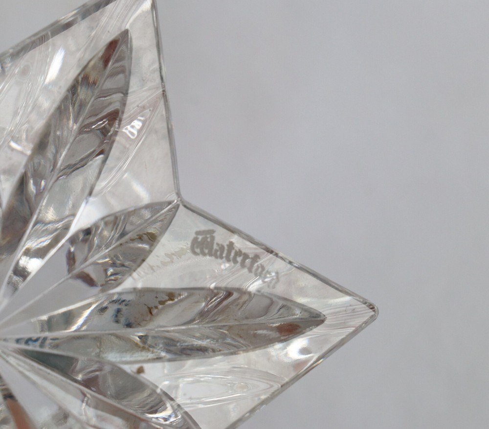 Waterford Crystal Star Shape Single Candlestick Holder 4" New
