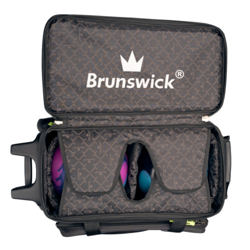 Brunswick Quest 2 Ball Roller Bowling Bag Black