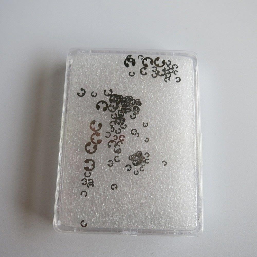 90Pcs 9 Sizes Chronograph Watch Pusher Button C-clip E Clip Circlip Ring Tool