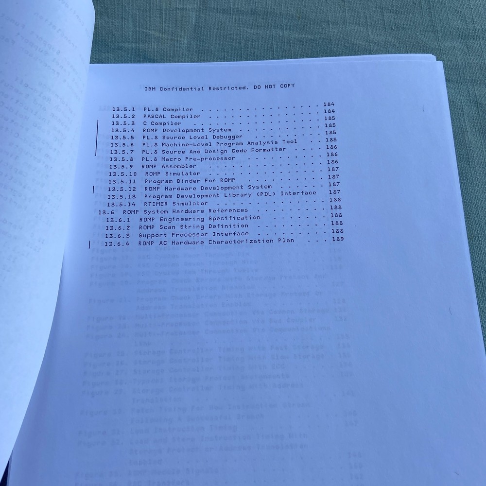 IBM ROMP Processor Copy Functional Specification 1983 Vintage Book Manual 32 Bit