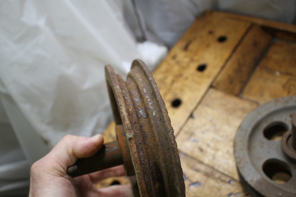 Cast Iron Antique 7" PULLEYS, cable