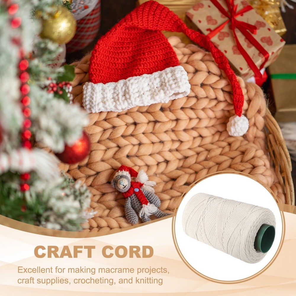 Polyester Macrame Cord 3mm x 219 Yards Polypropylene Macrame Cords Braided Cr...