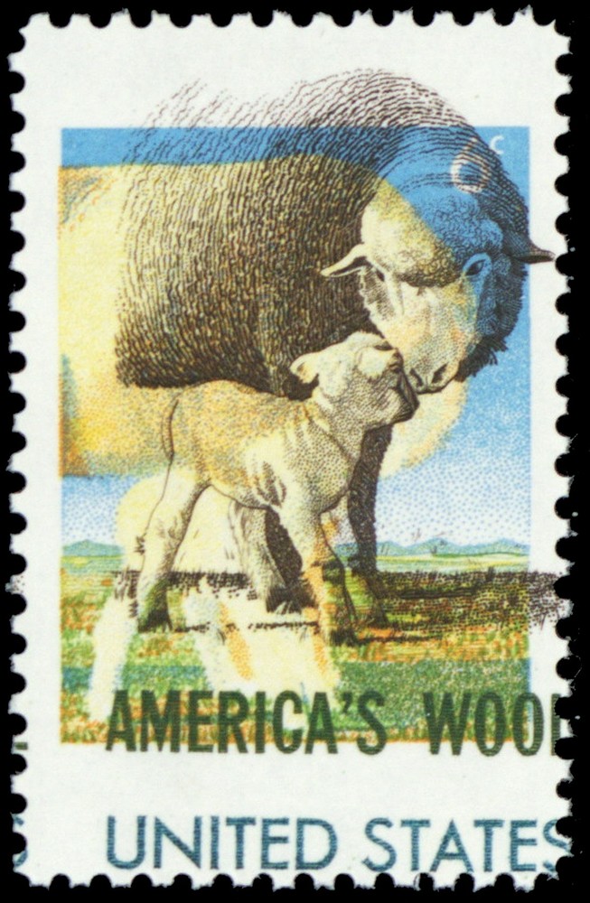 1423, Color Shift Freak Error Mint NH 6¢ America's Wool * Stuart Katz
