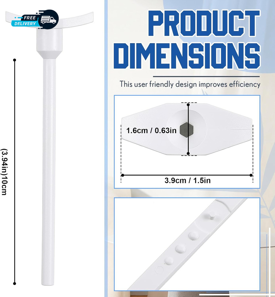 6 Pcs round Ceiling Diffuser Plastic Key Handle Vent Key for Steel Butterfly