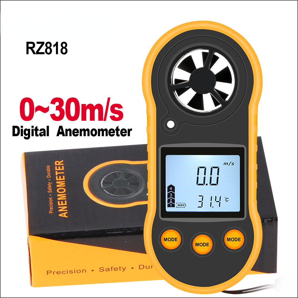 RZ818 Anemometer Wind speed Handheld Digital Wind Speed Meter Sensor Wind Speed