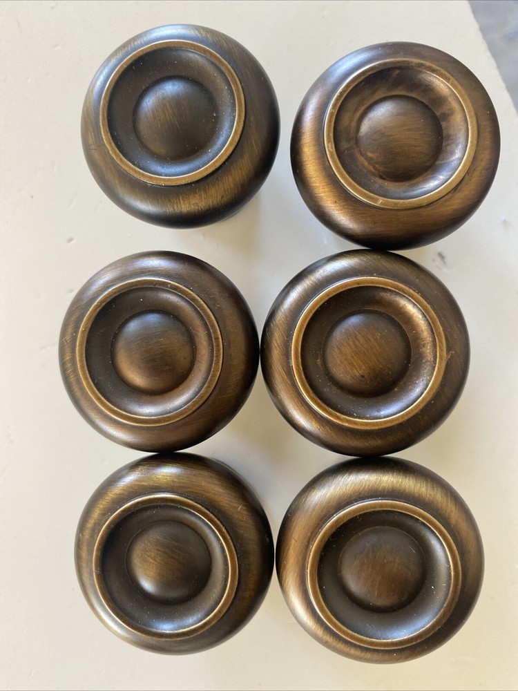 Six Dark Bronze Knobs Euc!!
