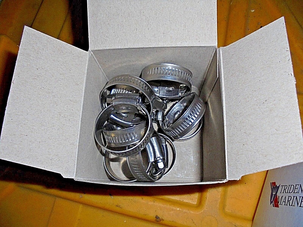 10 PK Trident Marine 710-0341 Stainless Steel 316 Hose Clamp 7/8 To 1-1/4"