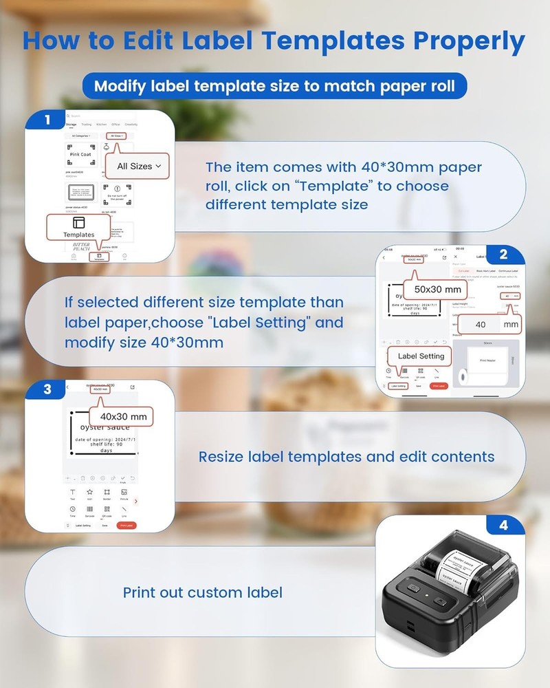 Phomemo M102 Label Maker - Bluetooth Label Printer Thermal Label Maker Machine
