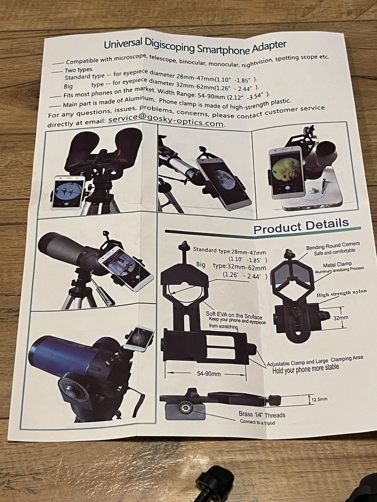 Universal DigiScoping Adapter/ Roxant Smartphone Hookup