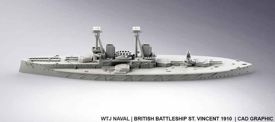 1:700 HMS St. Vincent 1910