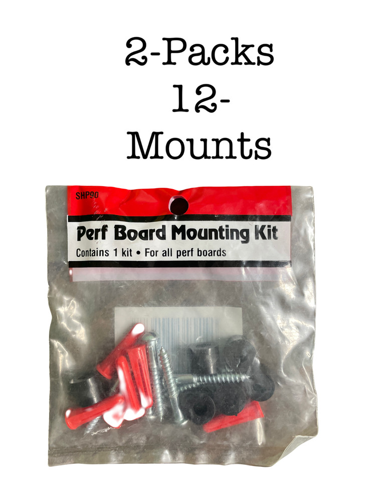PEG BOARD Mounting Kit (2 PACK) (24 MOUNTS) FREE SHIPPING