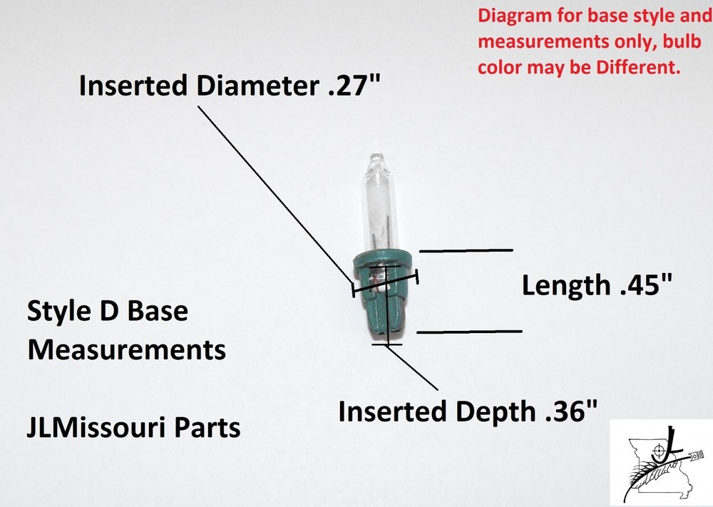10 Style D Mini Bulb Flashers Christmas Tree Lights Replacement Bulbs 2.5 V .425