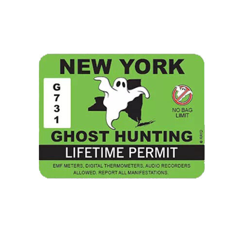 New York Ghost Hunting Permit Sticker