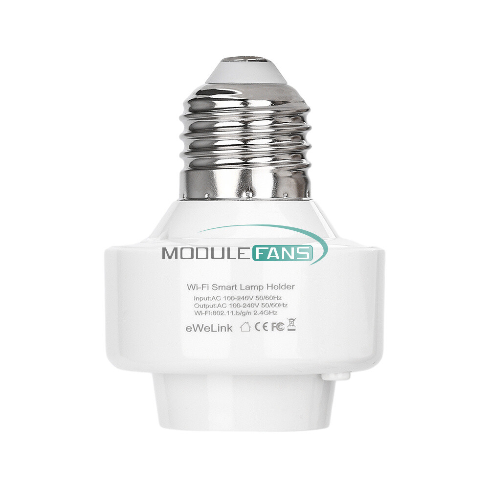 Smart WiFi Bulb Socket E26 E27 Light Bulb Adapter EWeLink Alexa Google Control