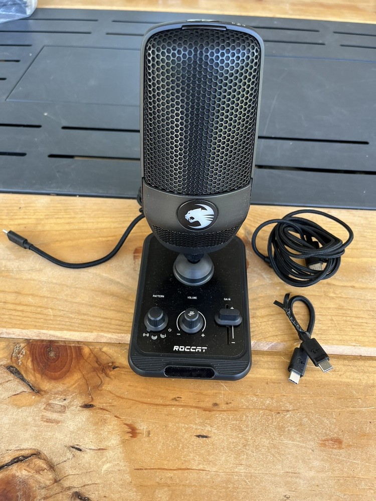 ROCCAT Torch USB Microphone with 24-Bit Studio-Grade Audio and RGB Lighting