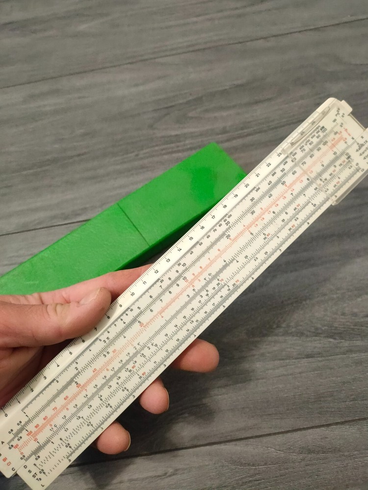 ANTIQUE MILITARY USSR SOVIET LOGARITHMIC SLIDE RULER