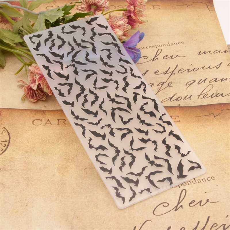 Halloween Bat Embossing Folder Embossing Stencil Embossing Templates