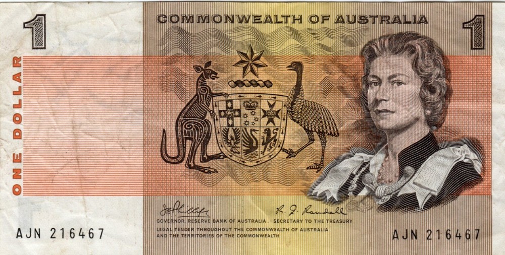 Banknote Australia P37c 1 Dollar 1969