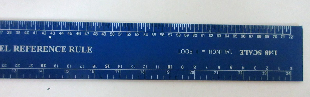 Excel 55779 Scale Model Rulers Deluxe Scale Model Reference Rule 12"