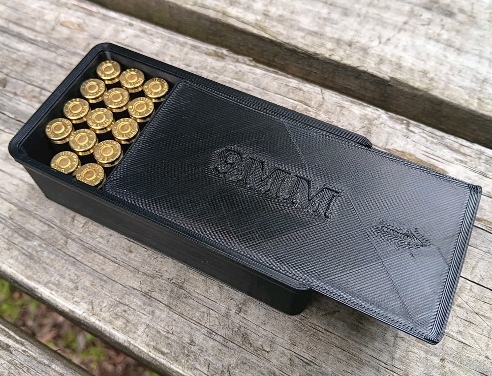 Stackable 9mm Ammo Storage Case - Holds 50 Rounds