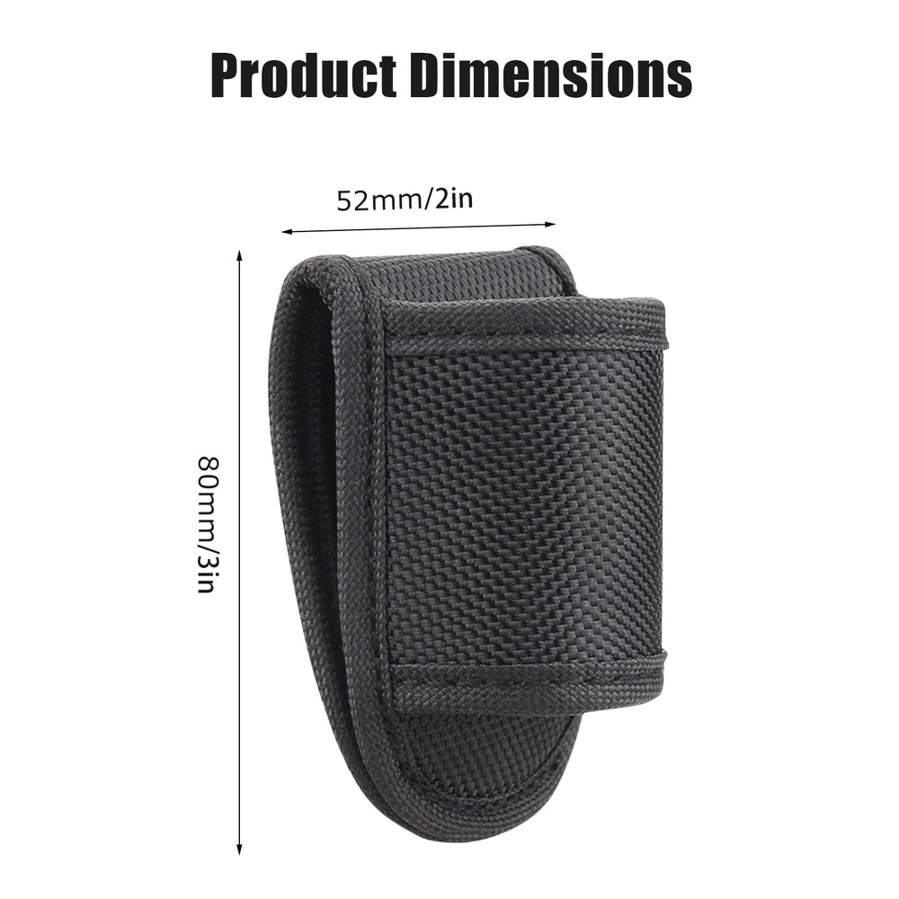 Flashlight Holster for Duty Belt, Open Top D Cell 1 Pack, Black 1 Pack