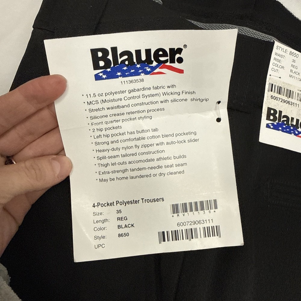 Blauer 8650 4-PKT Polyester Trouser Black 35 Regular