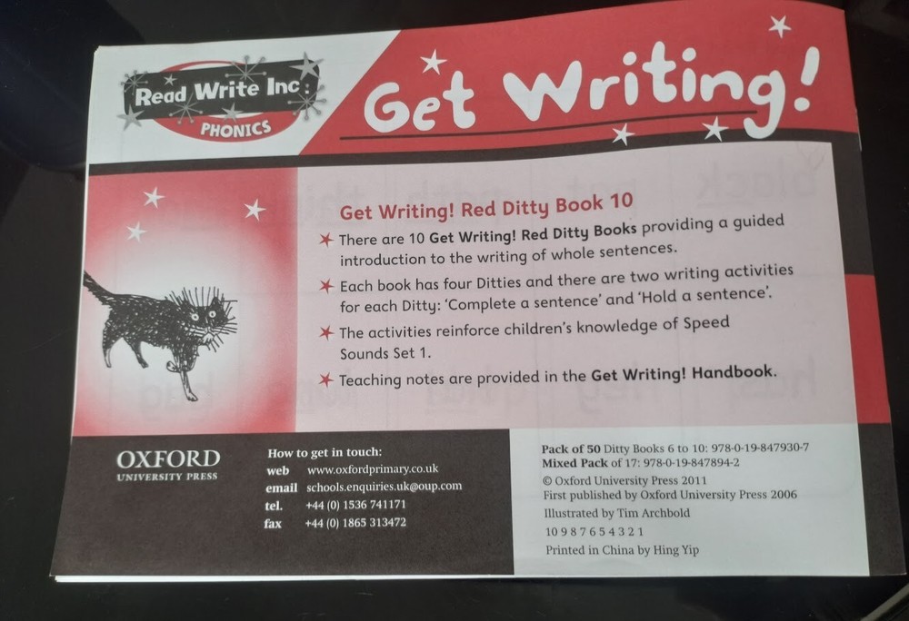 8 x Read Write Inc. Phonics Learning Books