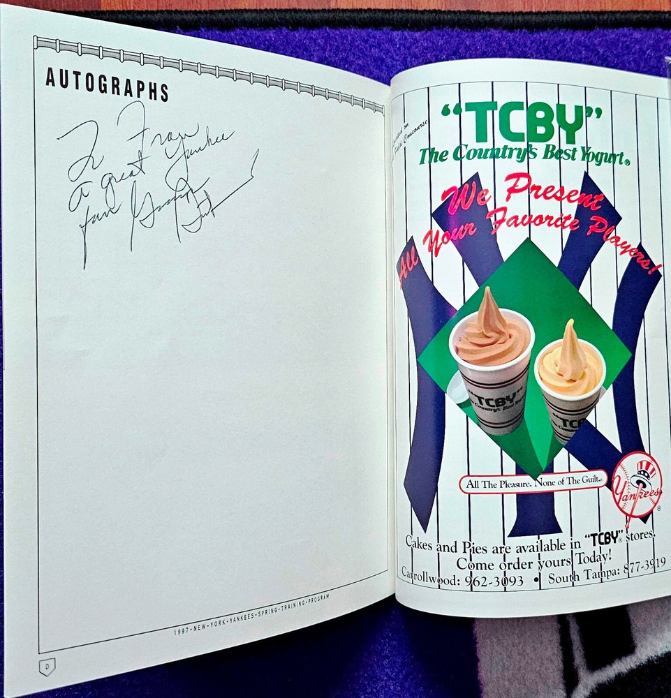 NEW YORK YANKEES SPRING TRAINING PROGRAM LEGENDS FIELD 1997