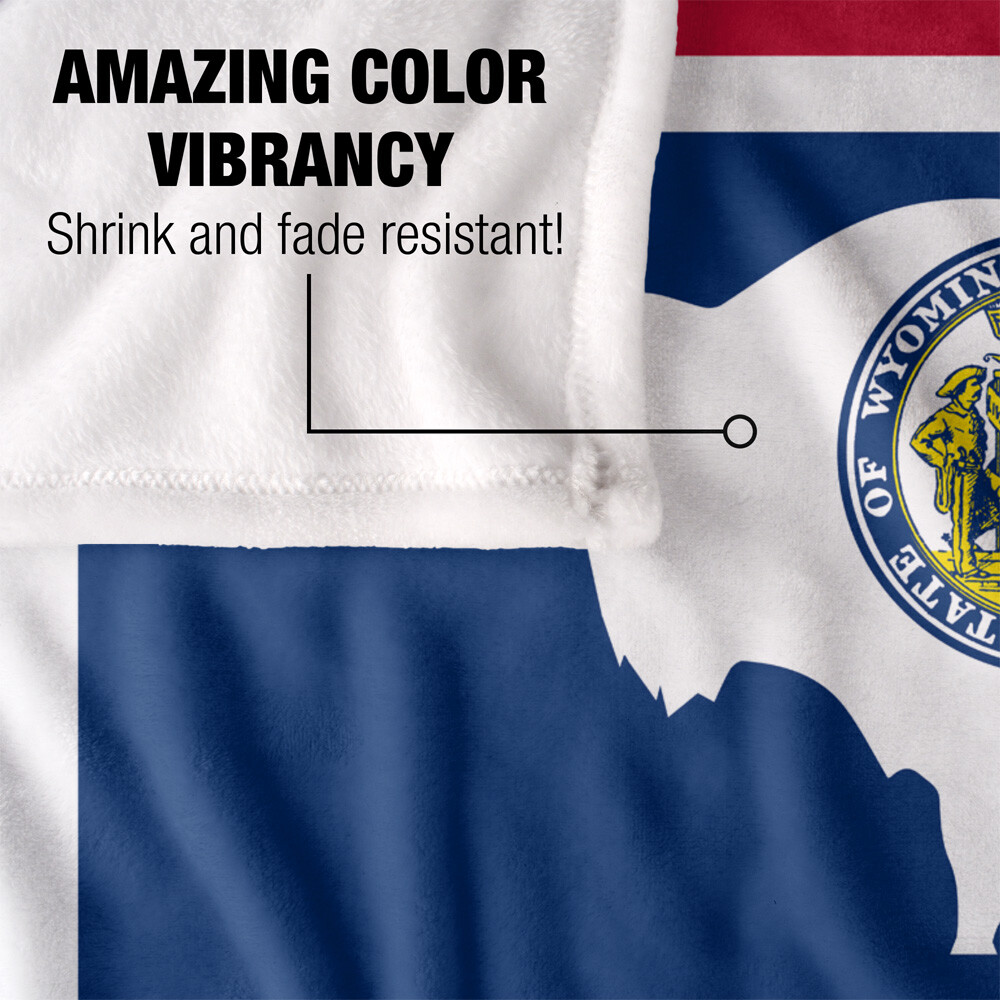 Wyoming Flag Silky Touch Super Soft Throw Blanket