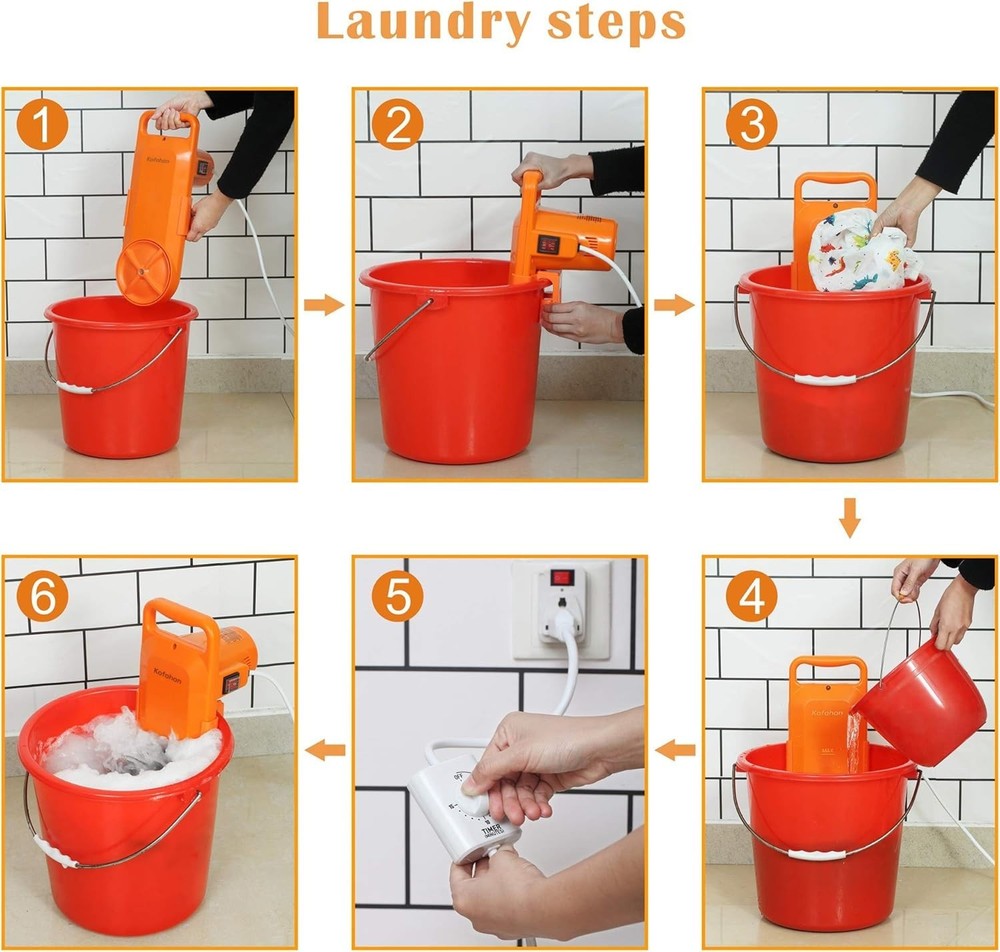 Portable Compact Washing Machine - 6.5lbs Capacity