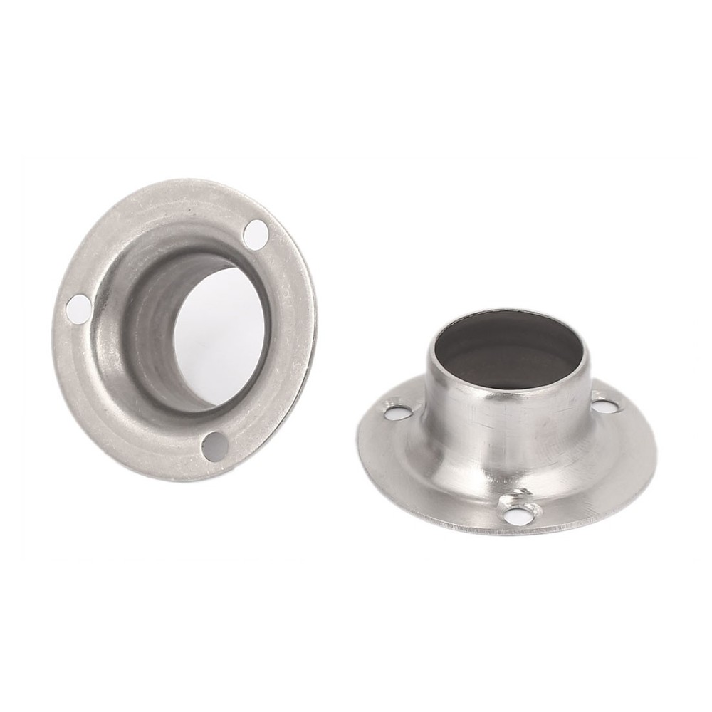 22mm edge pipe guide socket support rod bracket support 2pcs for wardrobe