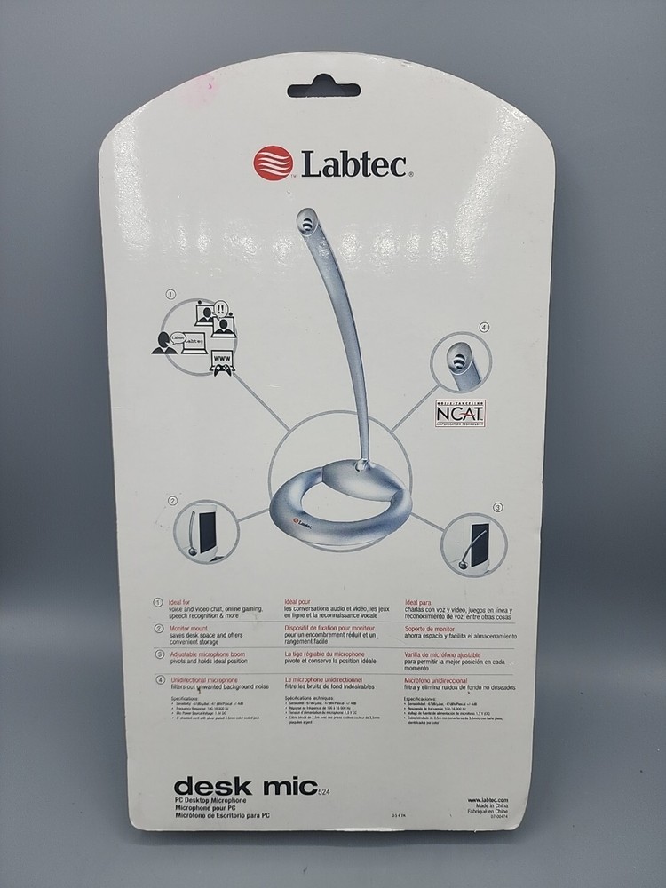 Labtec Mic 524 Microphone PC MAC Desktop Computer Unidirectional 980182-0403