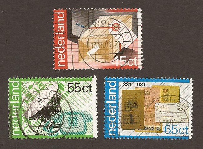 NETHERLANDS 1981 SG1357/1359 PTT Centenaries - Fine Used (JB17156)