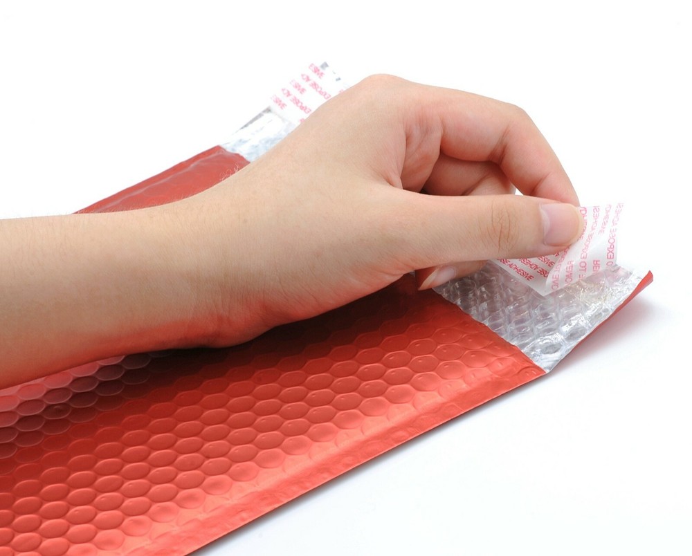 200 #2 Matte Metallic Red Poly Bubble Mailers 8.5x12 (Inner 8.5x11)