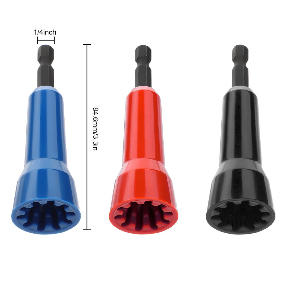 3PCS Wire Nut Twister Tools for Drill, Wire Cable Nut Twisting with 1/4" Chuck