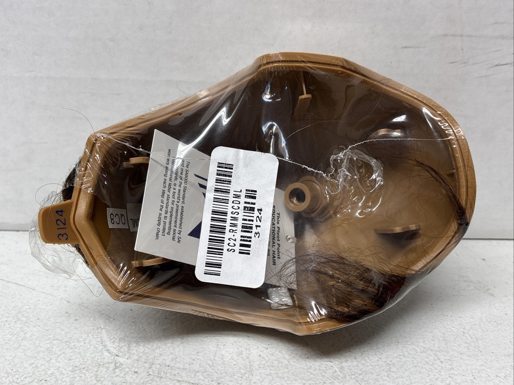 Pivot Point SC2-RMMSCDML Mannequin Cap SC2 Rectangle Solid Cap 100% Human Hair