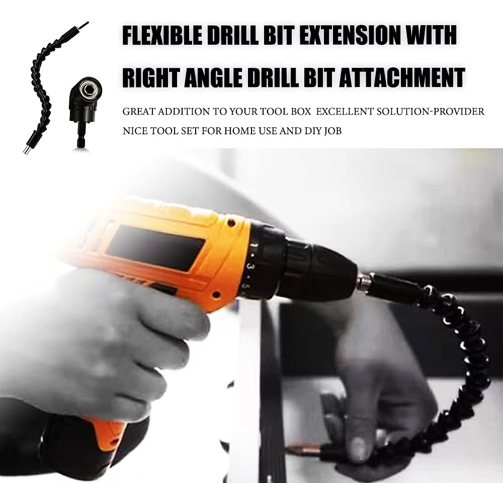 Tomato Palace Right Angle Drill Attachment 1/4inch Hex Shank One Size, Black