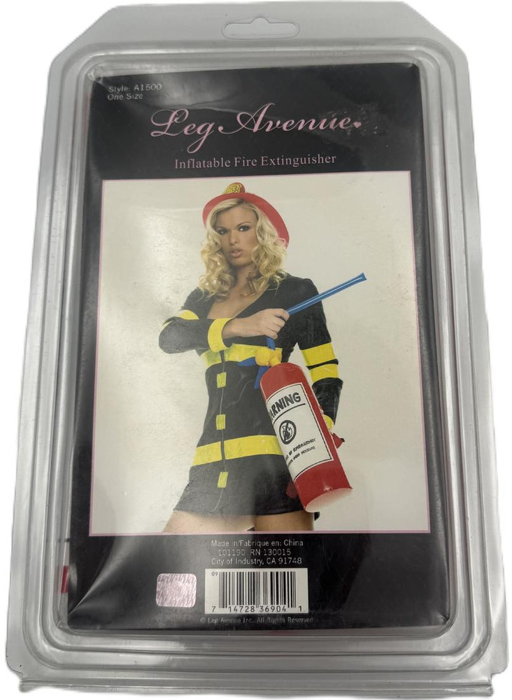 Inflatable Fire Extinguisher Costume Accessory - Red/White - One Size