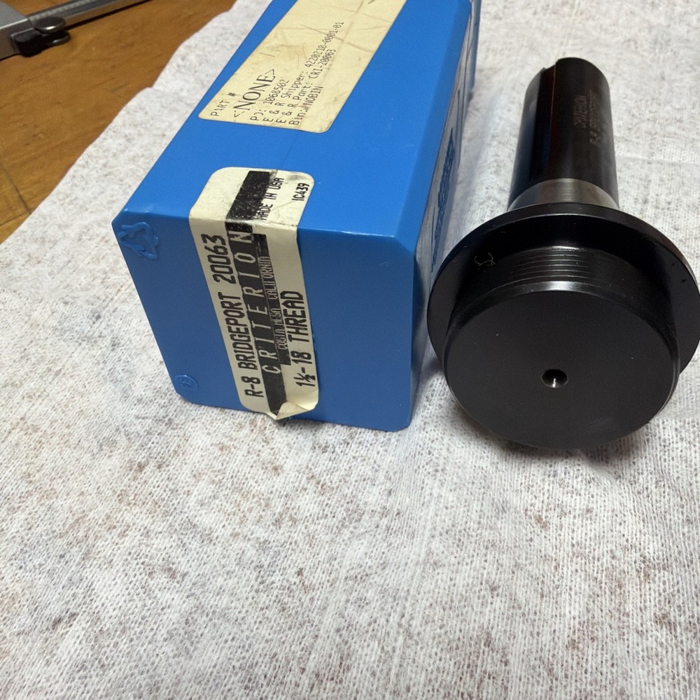 Criterion R-8 Bridgeport Shank 1-1/2-18 Thread Boring Adapter