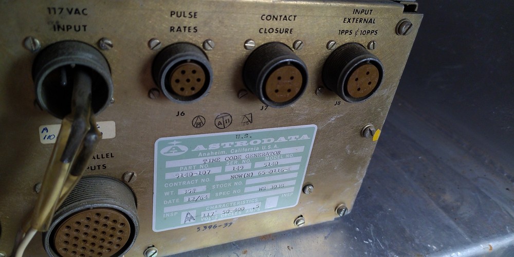 Astrodata 5140 time code generator Fairchild camera instrument mark I mod I