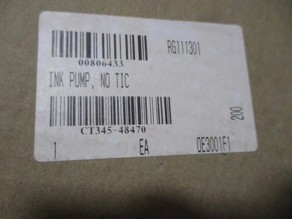 HP Indigo CT345-48470 INK PUMP NO TIC