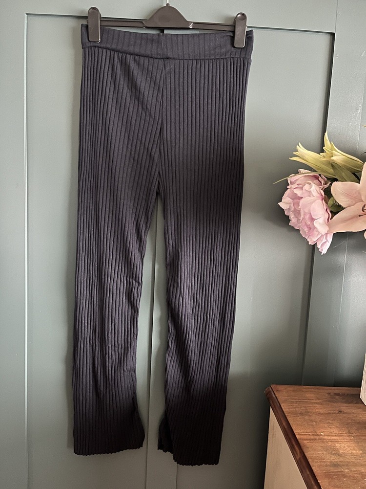 XL SHEIN CO ORD SET PYJAMAS RIBBED NAVY