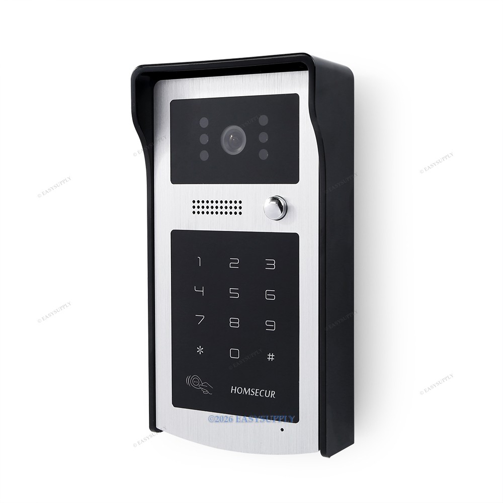 Silver Camera Password & ID Access For Video Door Entry Phone Call System