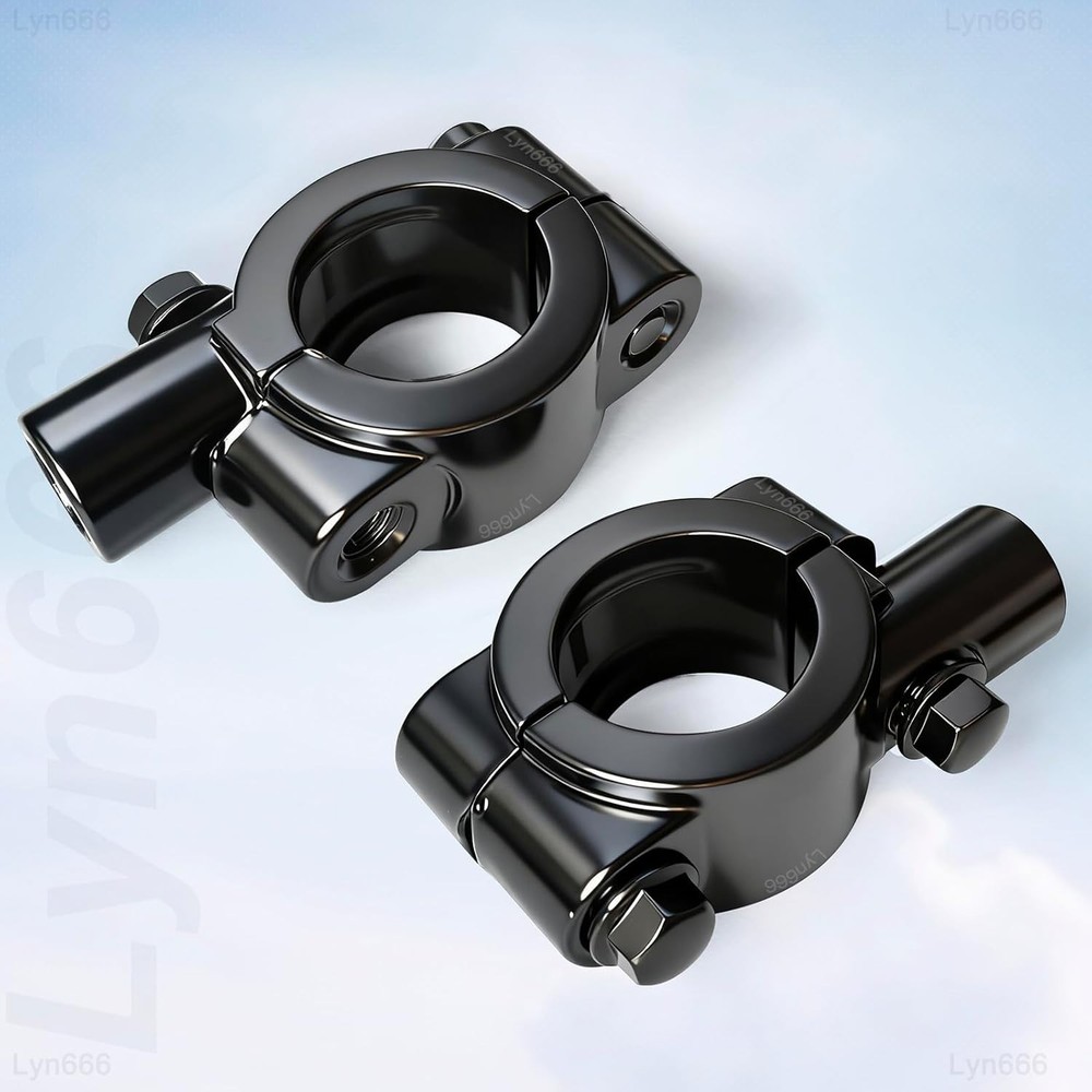Aluminum 7/8" Handlebar Mirror Holders - Secure Clamp Adaptor for Motorcycles